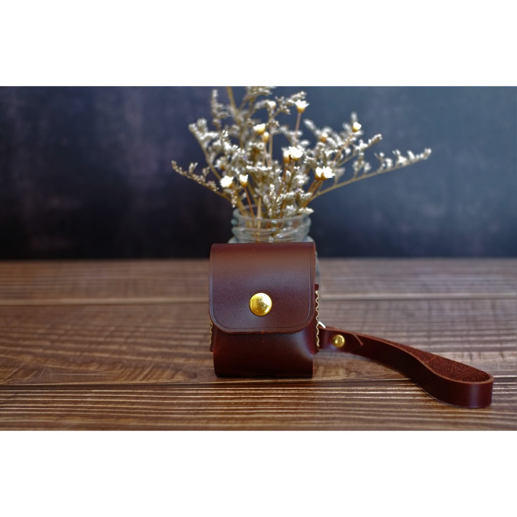 Bao da airpod da bò thật handmade
