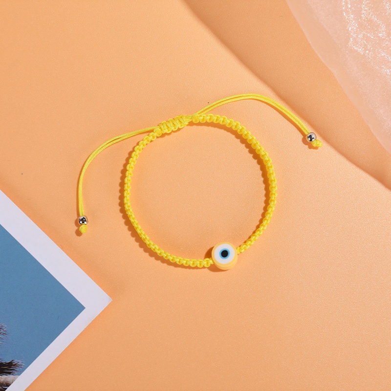 Vòng Tay Dây Bện Mặt Hình Mắt Quỷ Thời Trang Đơn Giản Có Thể Điều Chỉnh