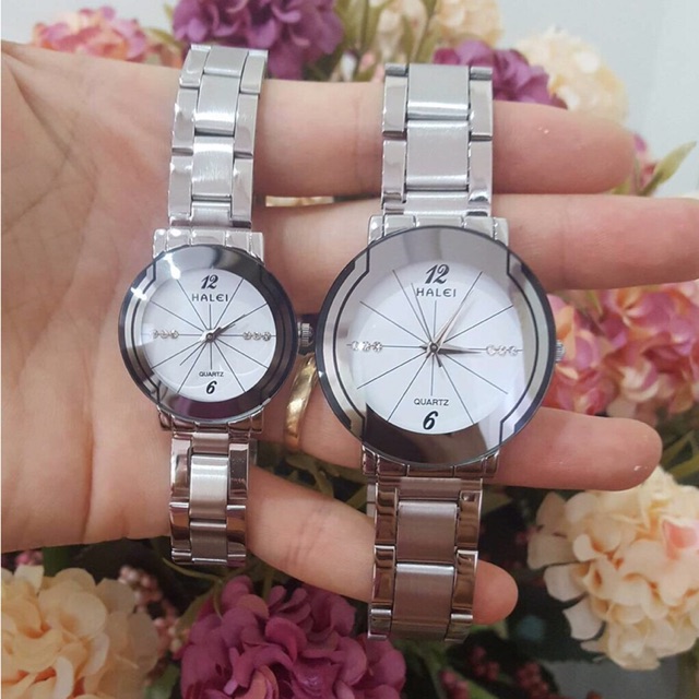 Đồng hồ cặp đôi nam, nữ Halei HL66 ulimited dây thép sành điệu, trẻ trung