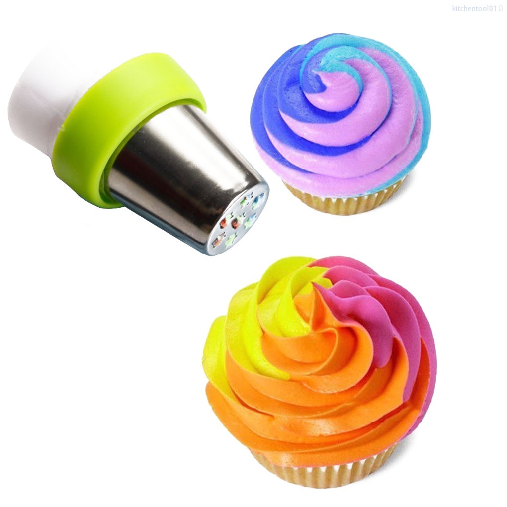 Vòi Phun Kem Trang Trí Bánh 3 Lỗ Bằng Thép Không Gỉ + Đầu Nối Tiện Dụng Cho Nhà Bếptool01