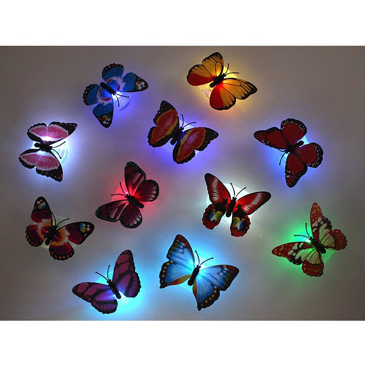 [FULLBOX]-BƯỚM PHÁT SÁNG TRANG TRÍ PHÒNG-Đèn ngủ bướm phát sáng trang trí tường-Đèn Led Bướm 3D Dán Tường Trang Trí