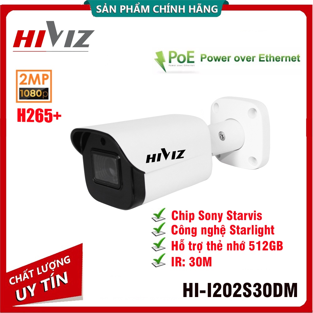 Camera quan sát IP POE HIKVISION | HIVIZ IP POE 2.0MP - Full HD 1080P - Hàng chính hãng