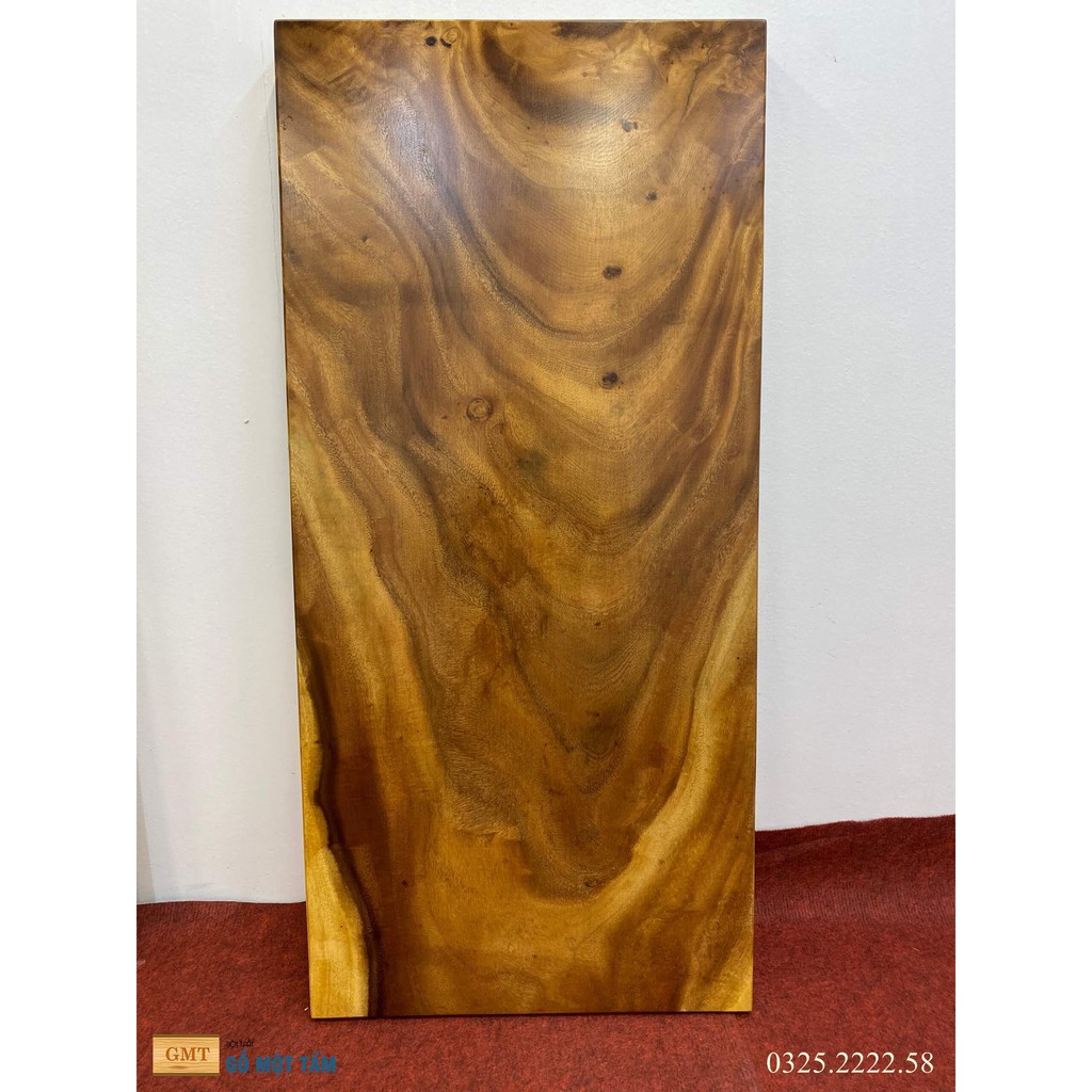 Mặt bàn học, bàn sofa gỗ me tây nguyên tấm dài 1,07m rộng 50cm dày 5cm