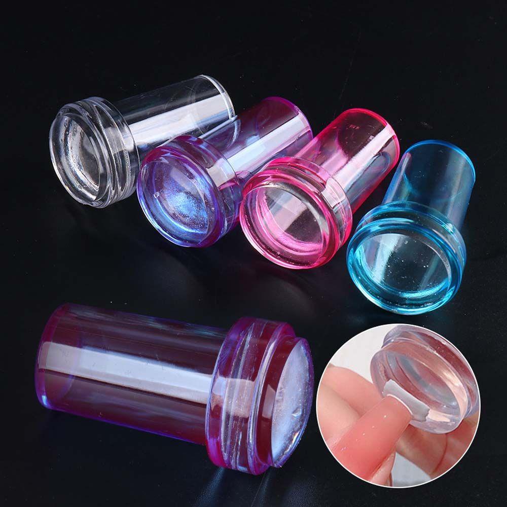 Bộ Con Dấu Silicone Trong Suốt Tái Sử Dụng Được Kèm Dụng Cụ Cạo Sơn Móng Tay