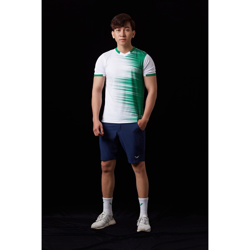 Áo Cầu Lông Nam Cổ Tròn AVT06 Vina Sport- Lapi VN Áo Tập Gym Tennis , Chất Thun Thấm Hút Mồ Hôi, Thoáng Mát, Full Size