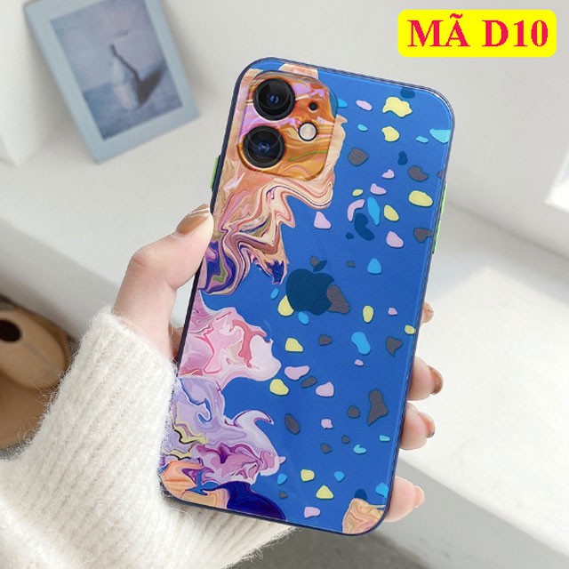 Ốp lưng Iphone - Ốp Loang Màu Sơn Viền Vuông ip 6/6s/6plus/6splus/7/8/7plus/8plus/x/xs/xs max/11/11pro max/12/12pro max