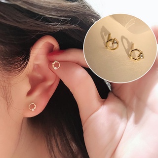 Đôi hoa tai mạ vàng 925 đính đá thời trang dành cho nữ