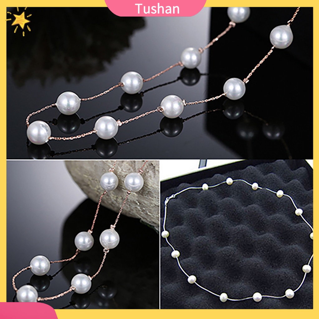 Vòng cổ ngắn phối hạt ngọc trai thời trang