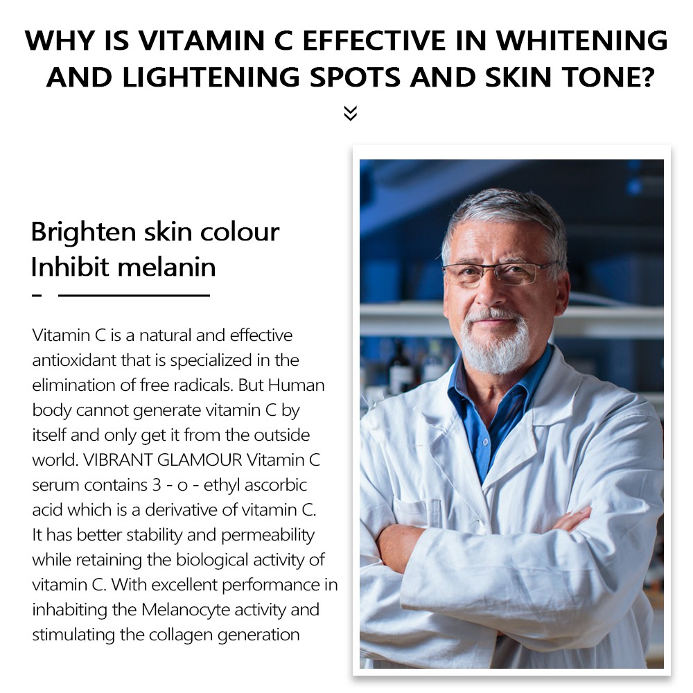 Serum Vitamin C Vibrant GLAMOUR Dưỡng Ẩm Làm Trắng Sáng Da Chống Lão Hóa Loại Bỏ Đốm Đen 30ml | BigBuy360 - bigbuy360.vn