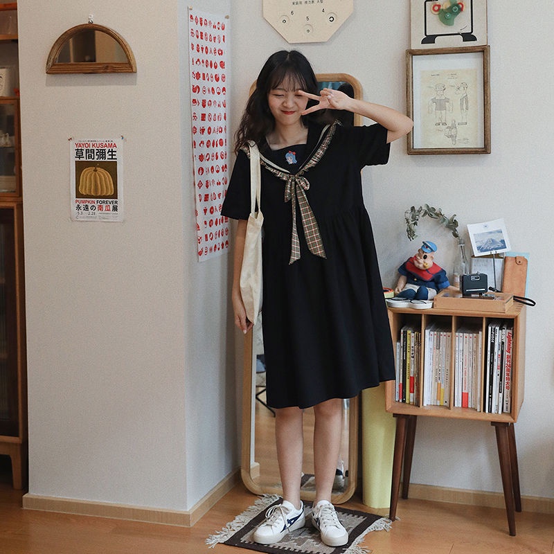 Đầm midi Màu Đen Phong Cách Thời Trang Nhật Hàn Ngọt Ngào Xinh Xắn