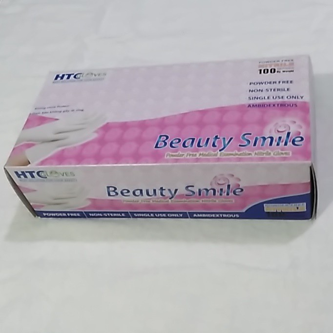 Găng tay y tế HTC Nitrile Beauty Smile Không Bột