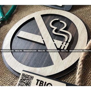 Bảng cấm thuốc (no smoking) gỗ mặt veneer