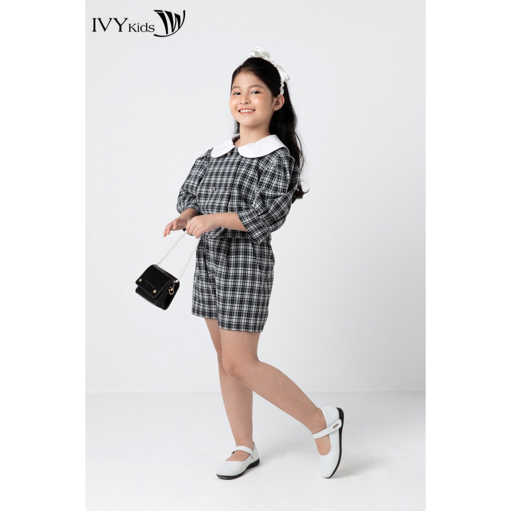 Áo khoác cổ sen bé gái  IVY moda MS 70G1084