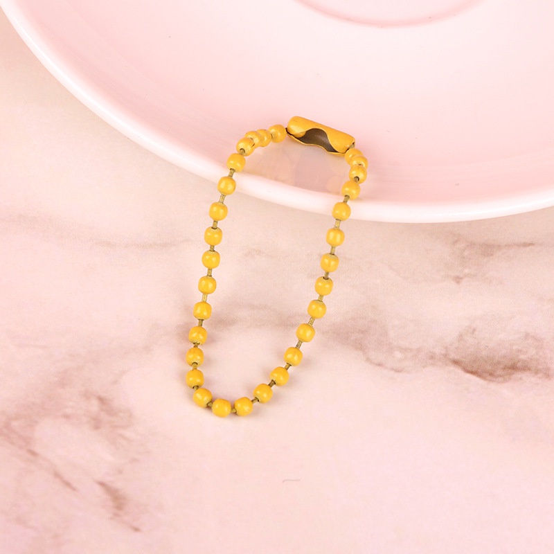 Set 10 chuỗi hạt tròn 2.4mm 12cm có đầu nối dài dùng làm đồ trang sức DIY