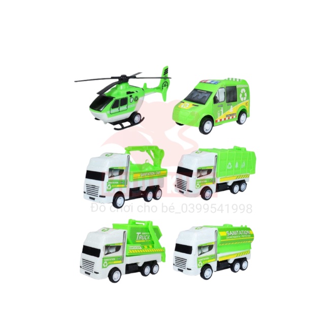 Bộ Xe Ô Tô - Máy Bay - Tàu Thủy Mini Chạy Đà Cho Bé
