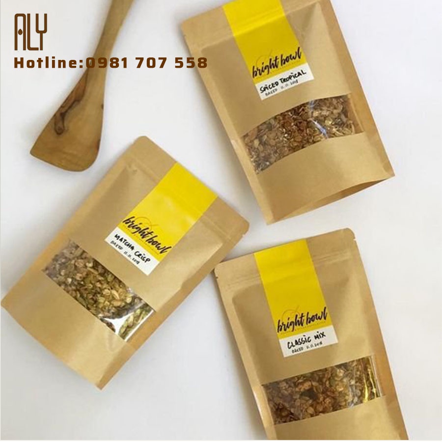 Túi Zip, Túi Zipper Giấy Kraft Các Size _ALY