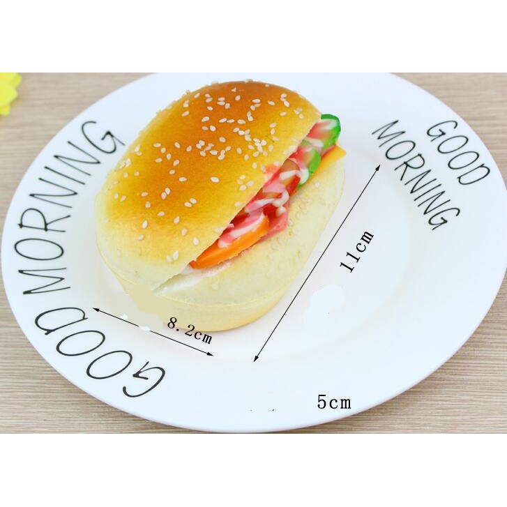 Bộ 6 cái bánh mì burger giả 11cm dùng cho trang trí