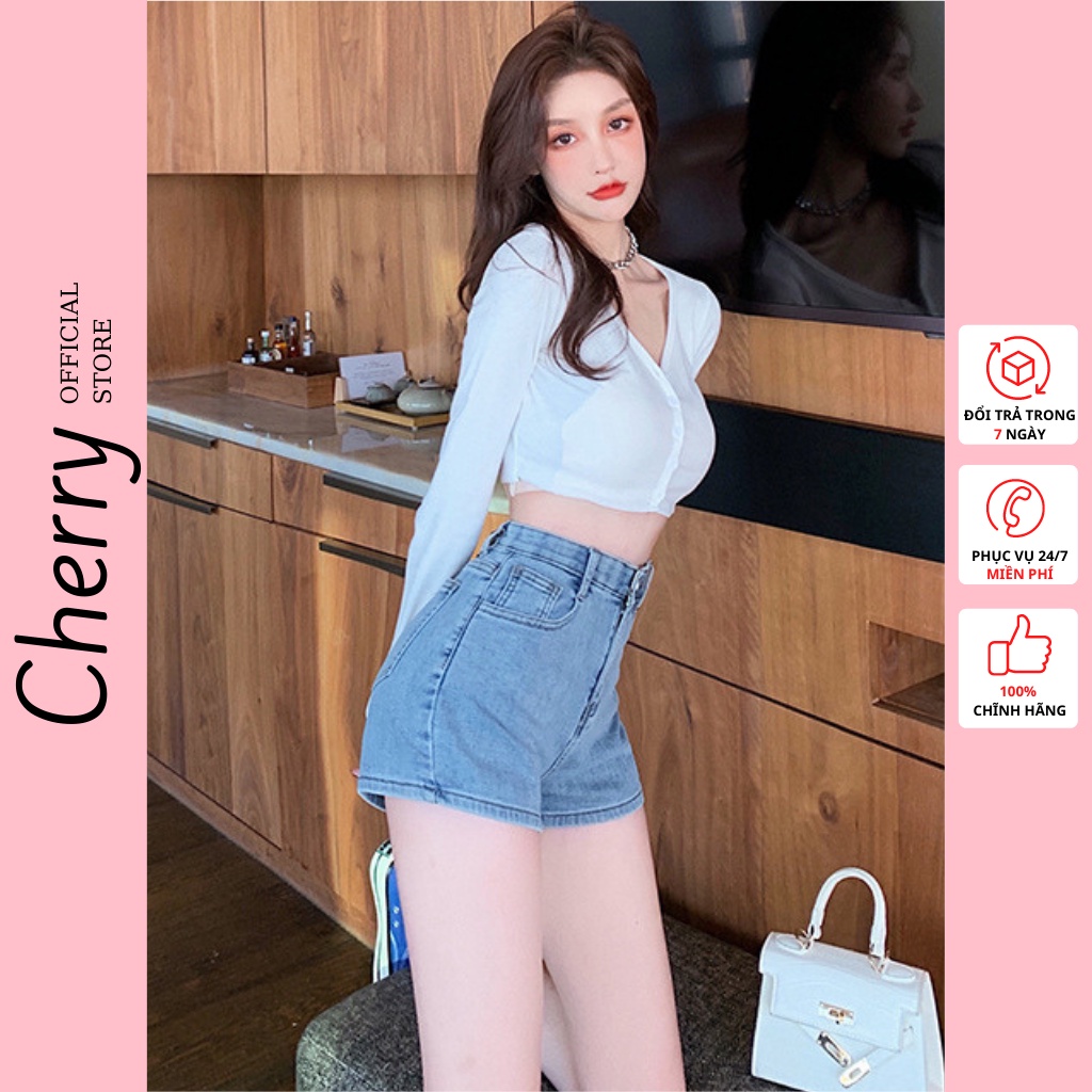Quần jean ngắn thời trang phong cách Hàn Quốc cho nữ - T045