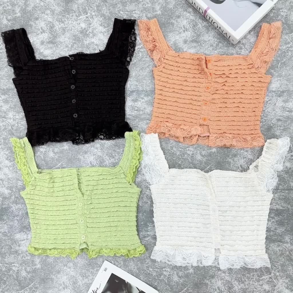 Áo 2 Dây Bản To PINKSTORE29 Kiểu Viền Ren Xinh Xắn A5598 | BigBuy360 - bigbuy360.vn