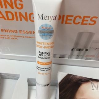 Kem chống nắng trong bộ Meiya cam, dưỡng trắng makeup