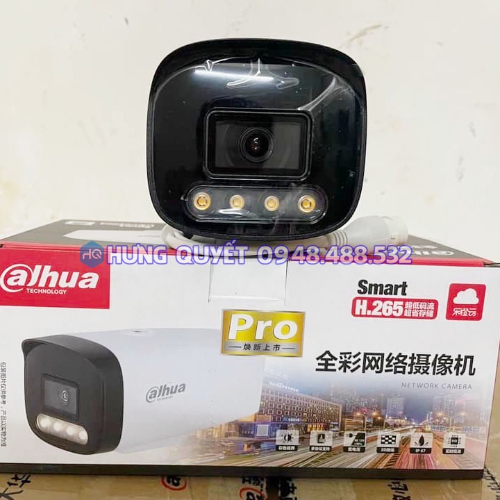 Camera IP Poe Dahua 1230V Led 2Mp 1080p Tích hợp Mic nghe âm thanh Led màu đêm hồng ngoại đen trắng