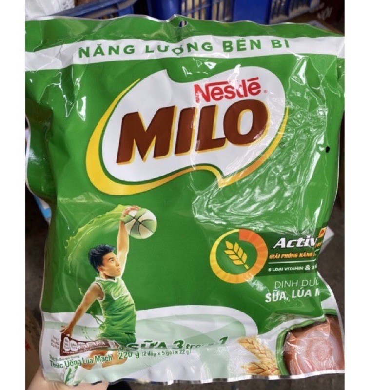 THỨC UỐNG DINH DƯỠNG MILO LÚA MẠCH TÚI 220G(10gói x 22g) - NESTLE