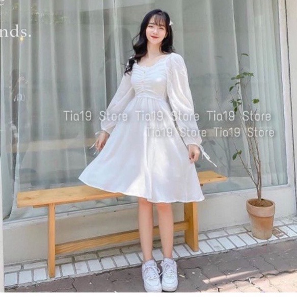 Free ship Váy Nữ 2 Dây Trắng Chun Ngực Dáng Xòe Free Ship, Váy Đầm Nữ Thời Trang Phong Cách Bồng Bềnh Tiểu Thư Giá Rẻ Ch | BigBuy360 - bigbuy360.vn