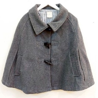 Áo khoác CAPE dạ ép lông cừu 2HAND hiệu Gap màu xám AK039 peri.2hand