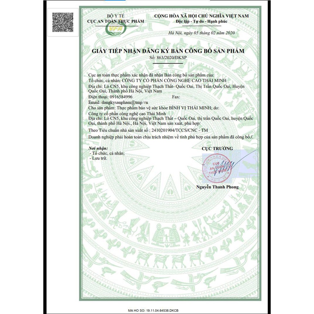 Bình Vị Thái Minh Dùng Cho Người Trào Ngược Dạ Dày