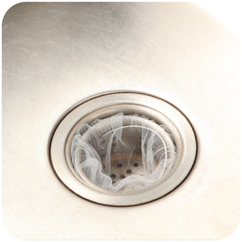 Bộ 100 cái túi lưới lọc rác cho bồn rửa chén