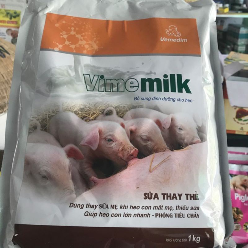 Vimemilk sữa cho heo con 1kg phòng tiêu chảy