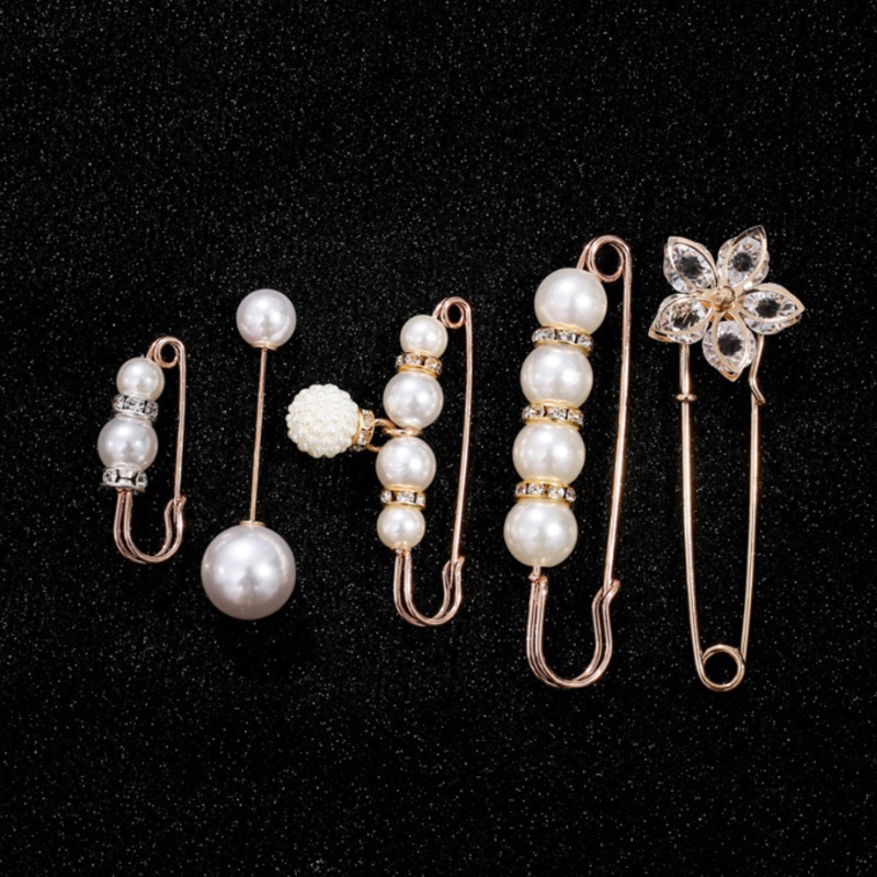 1 Bộ Ghim Cài Áo Đính Ngọc Trai Giả Phong Cách Vintage Dành Cho Nữ