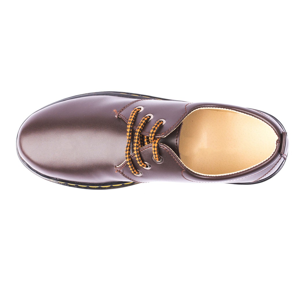 Giày Boot Nam Cổ Ngắn Màu Nâu Da Trơn Cực Đẹp Và Phong Cách Để Khâu Chắc Chắn - M353-NAU(TL)- Kèm Thắt Lưng Da Bò