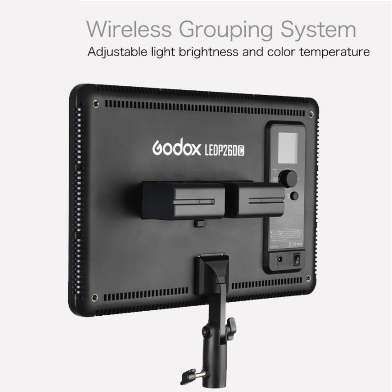 Led Godox P260C kèm Adapter
