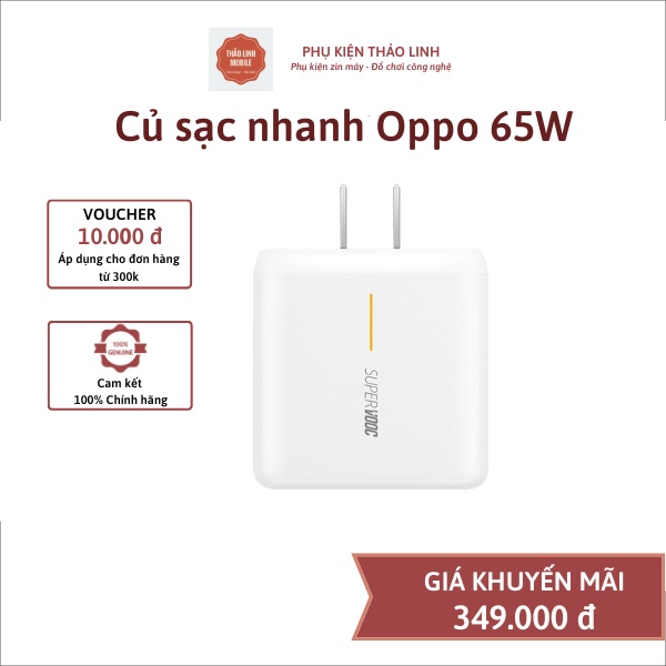 Củ Sạc Nhanh 65W OPPO Find X2-X2Pro, Find X3 Pro, Reno 4Pro, Reno5, Reno6/6Pro, Realme, Oneplus Chính Hãng Mới 100%.