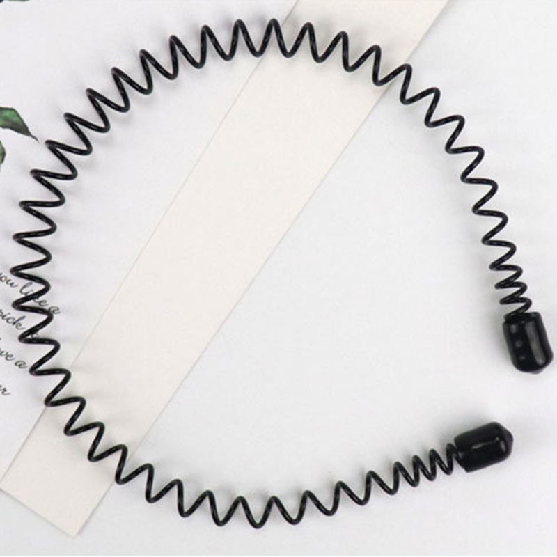 Băng Đô Cài Tóc Bằng Kim Loại Màu Đen Gợn Sóng Phong Cách Thể Thao Thời Trang Cho Nam Và Nữ