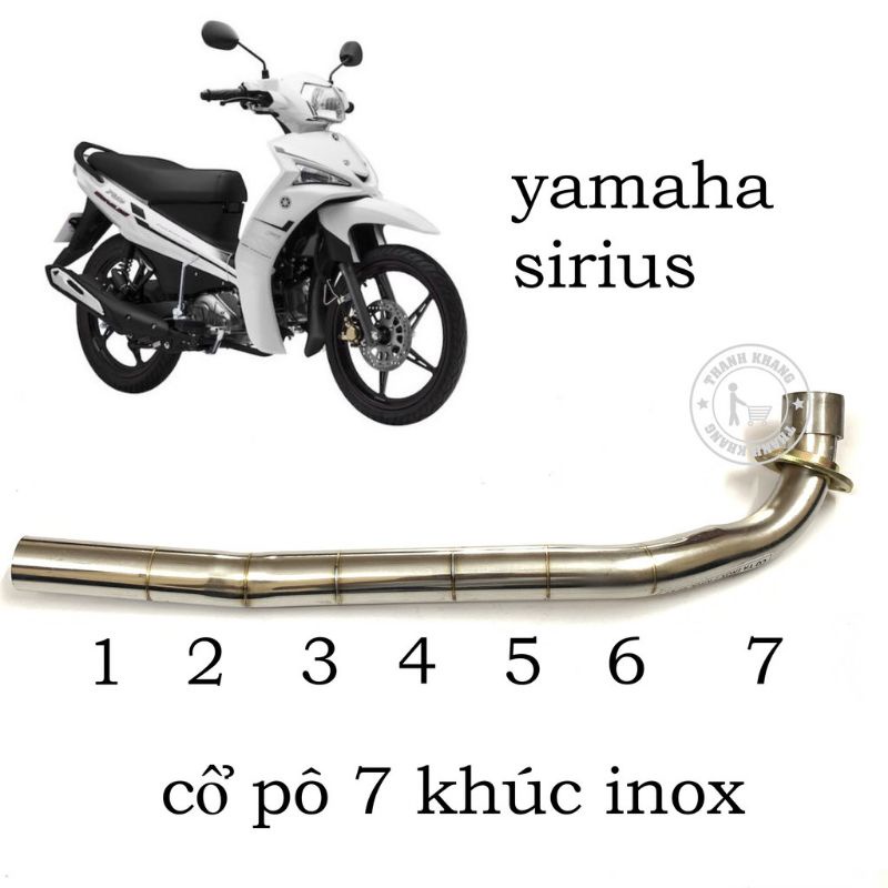Cổ pô inox sirius jupiter 27mm dùng cho pô zin pô uma spark ex2010