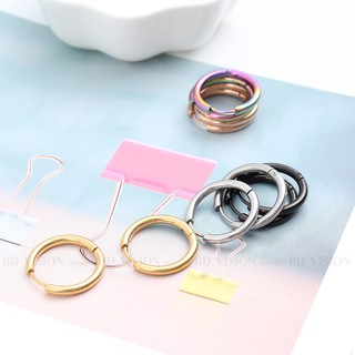 Khuyên tai nam titan vòng tròn