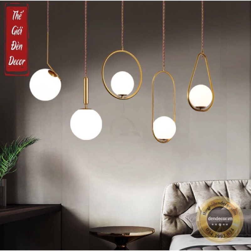 Đèn Thả Decor Quả Cầu Thuỷ Tinh T018 đèn trang trí bàn ăn phòng khách, đèn phòng ngủ