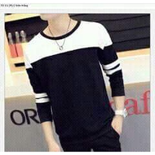 Áo Thun Dài Tay Cổ Tròn Nam chất thun cotton đẹp