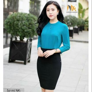 SƠ MI CỔ LỌ NẸP GIẢ