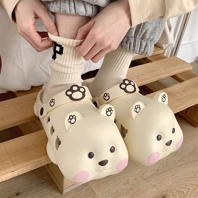 (Order) Dép sục cross gấu má hồng dễ thương cute hàng Quảng Châu loại 1 kèm ảnh thật