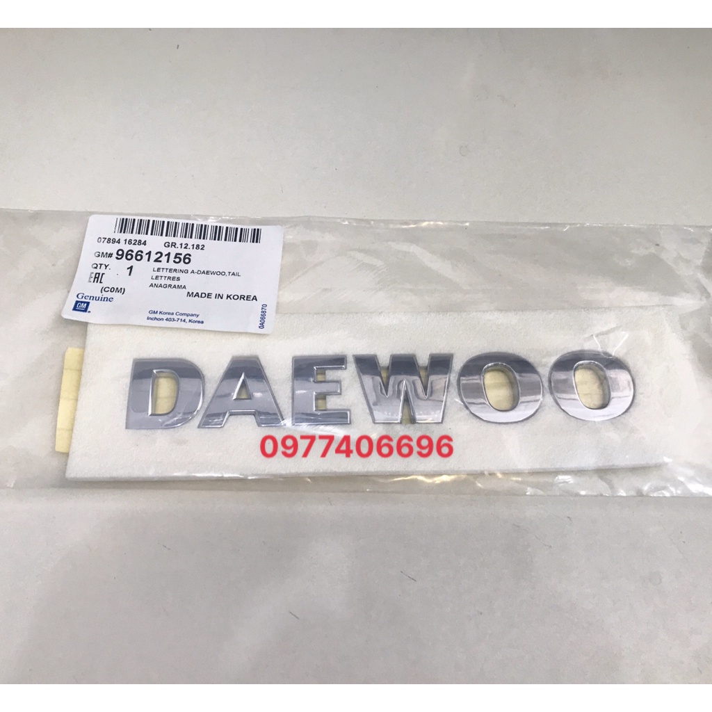 Chữ Matiz xịn GM chính hãng -  Mã phụ tùng 96512993