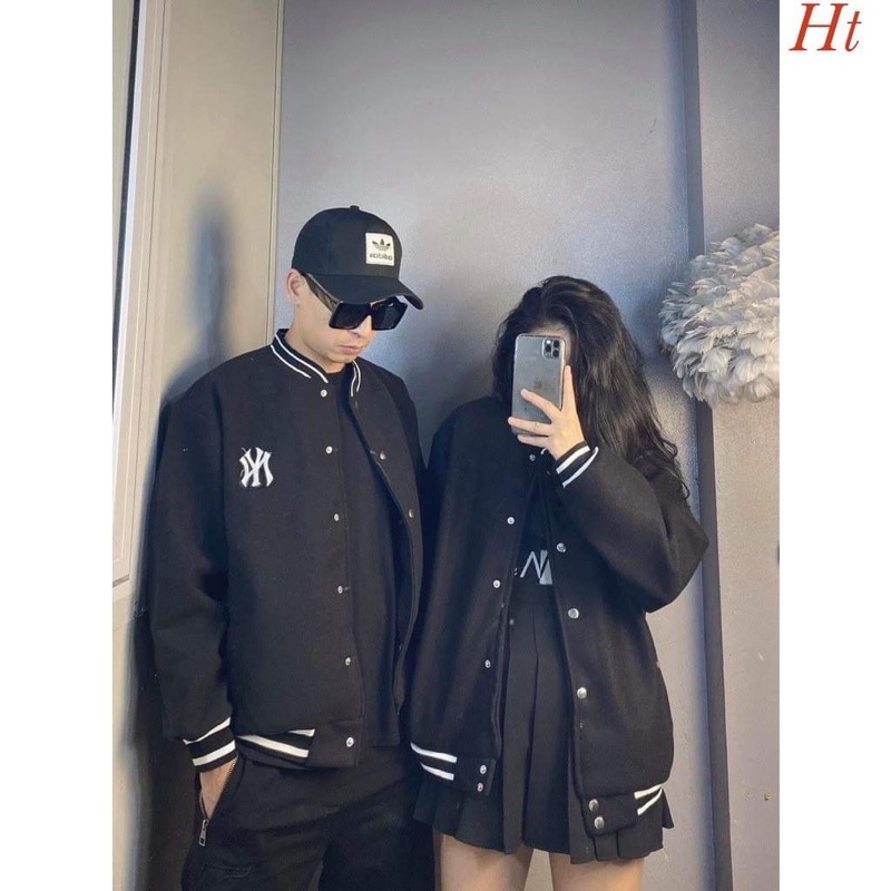 Áo bomber YN đen 2 chất H2A586