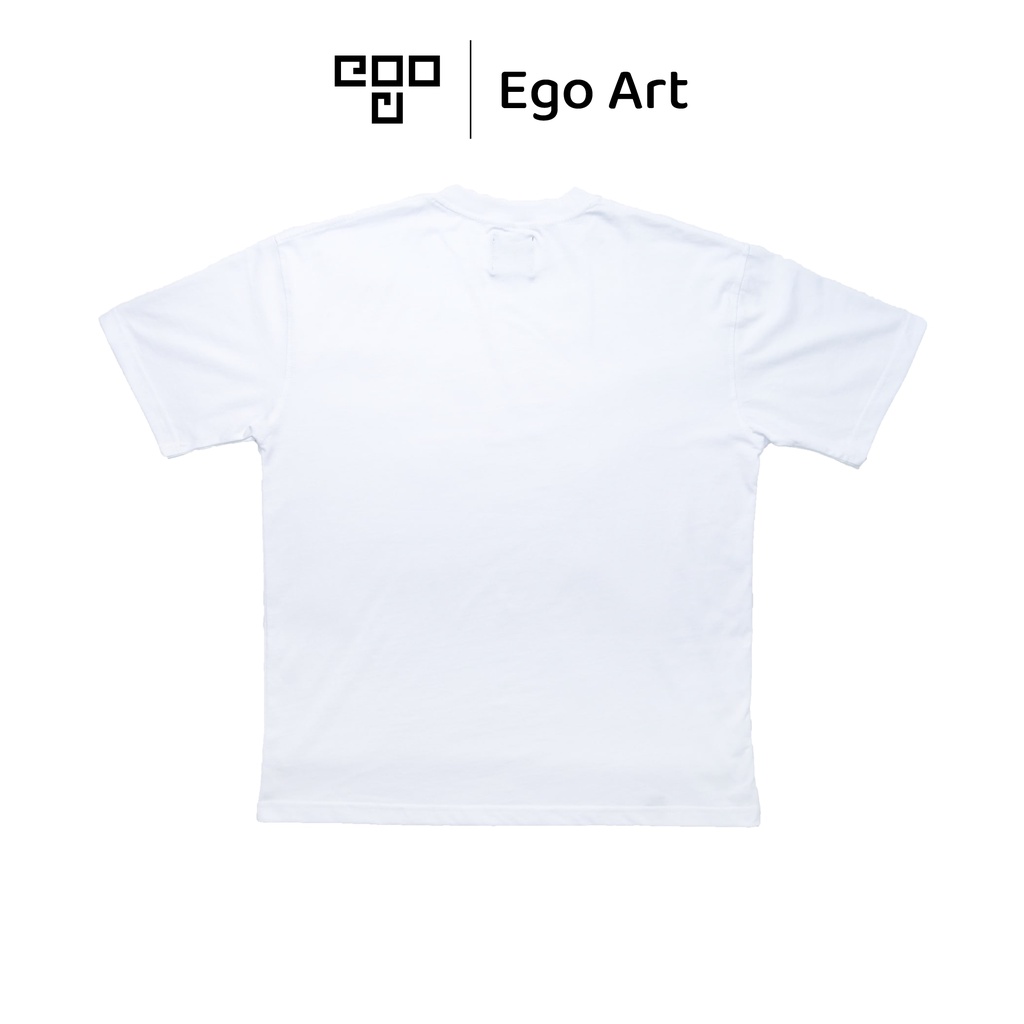 Áo thun unisex Ego Art Dot Tee phông in KTS 2 màu áo đen trắng nam nữ tay lỡ form rộng oversize