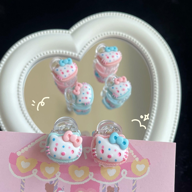 Kẹp Tóc Hình Mèo Hello Kitty Phong Cách Hàn Quốc Sáng Tạo