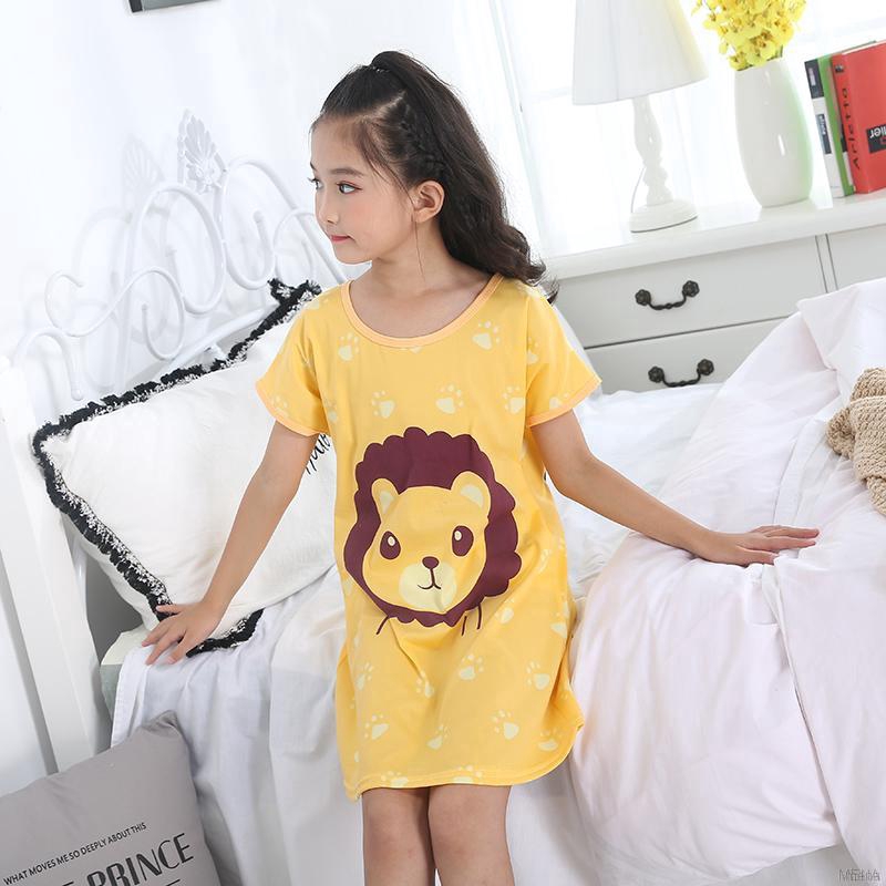 Đầm ngủ họa tiết hoạt hình xinh xắn dành cho bé gái