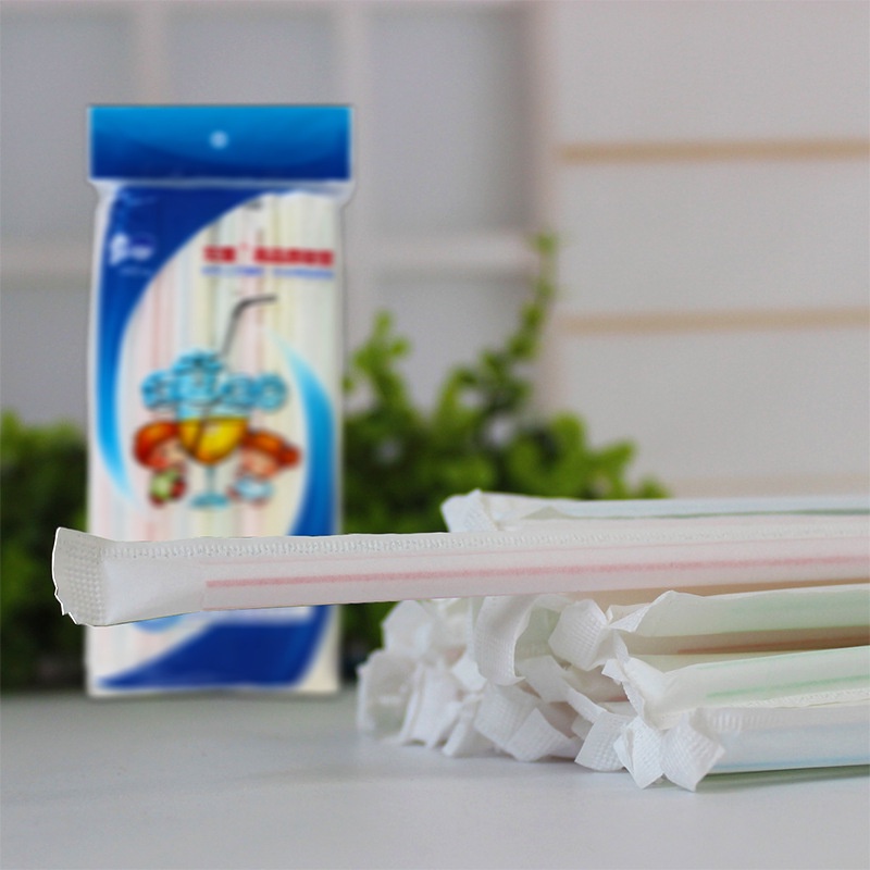 Túi ống hút nhựa gói riêng từng cái, túi 50 chiếc ống hút đảm bảo vệ sinh