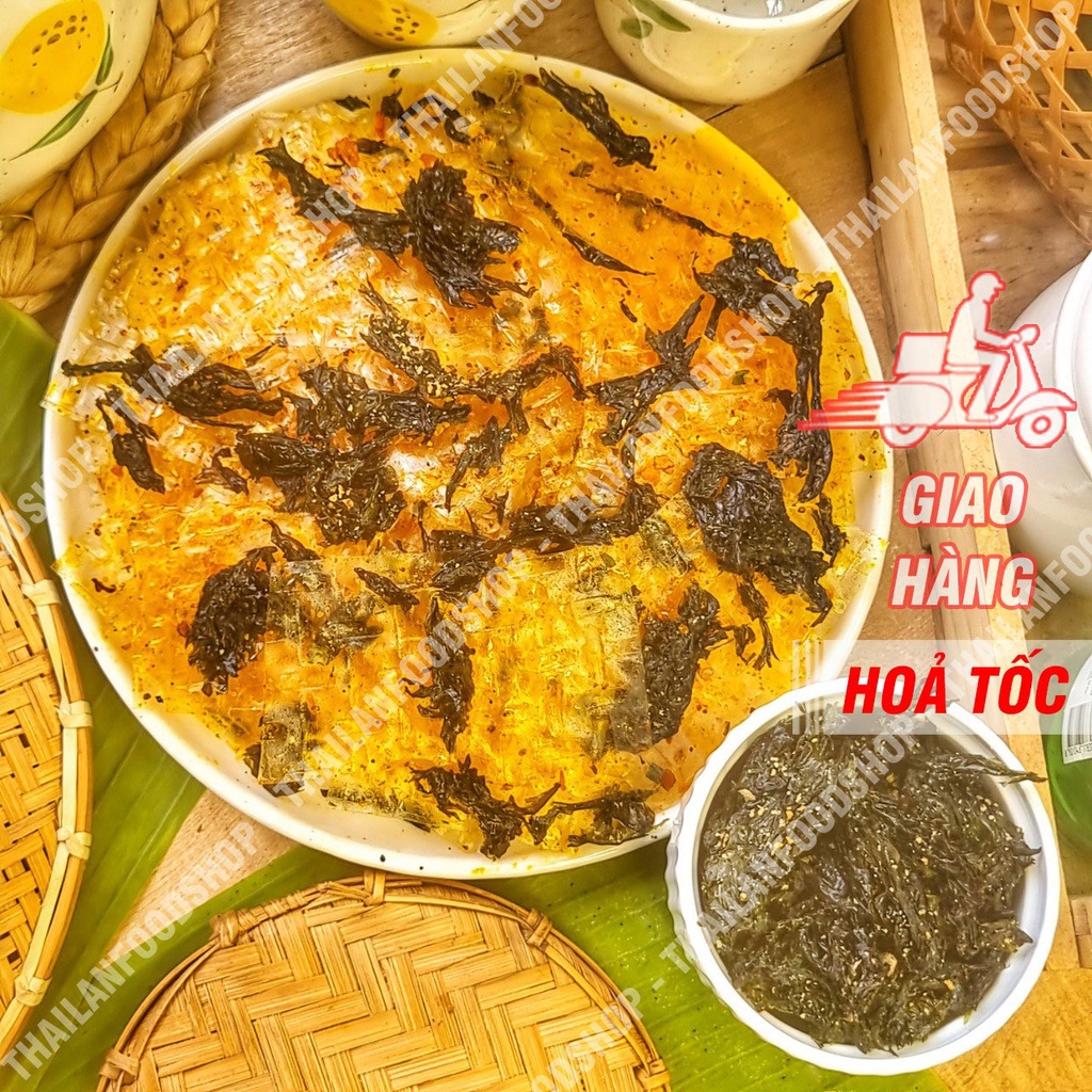 Bánh Tráng Tỏi Rong Biển (Dùng Ăn Chay Được) Xâu 10 Gói