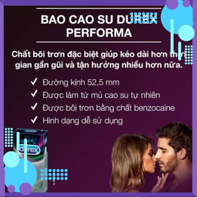 12 Bao Cao Su Durex Performa( Kéo Dài Thời Gian QH ) - Đức An